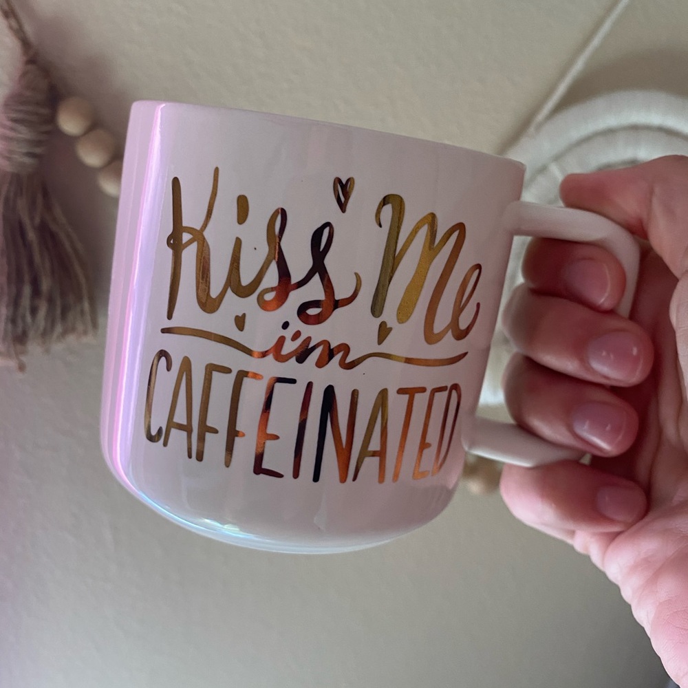 “Kiss me, I’m Caffeinated” Coffee Mug